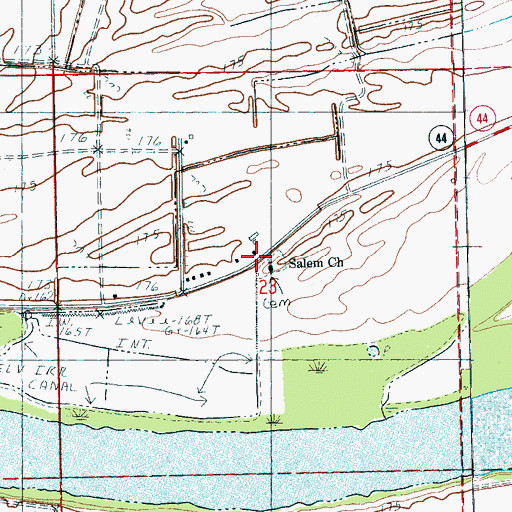 Topographic Map of Salem School (historical), AR