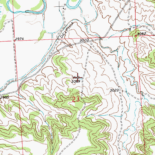 Topographic Map of 09N29E23ACBC01 Well, MT