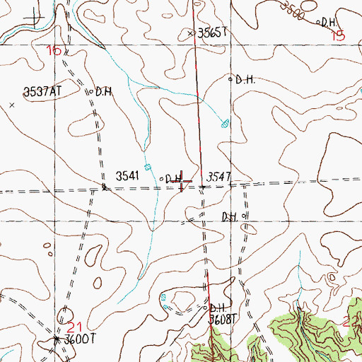 Topographic Map of 09N26E16DDDD01 Well, MT
