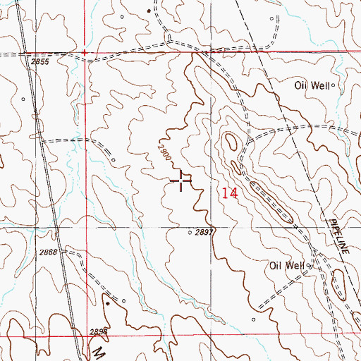 Topographic Map of 07N58E13AA__01 Well, MT