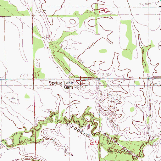 Topographic Map of Spring Lake Church (historical), AR