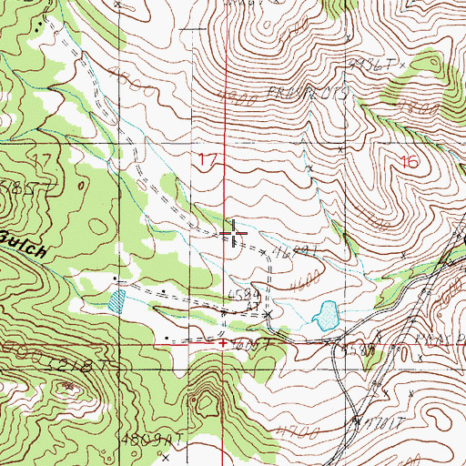 Topographic Map of 09N03W16CBCC01 Well, MT