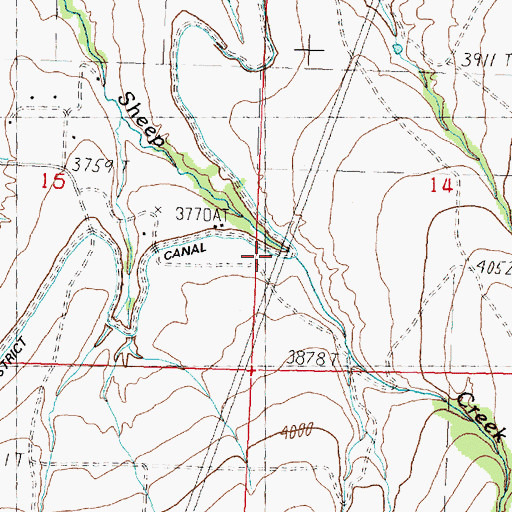 Topographic Map of 09N19W14CBCC01 Well, MT