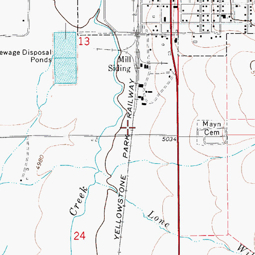 Topographic Map of 09N06E13D___01 Well, MT
