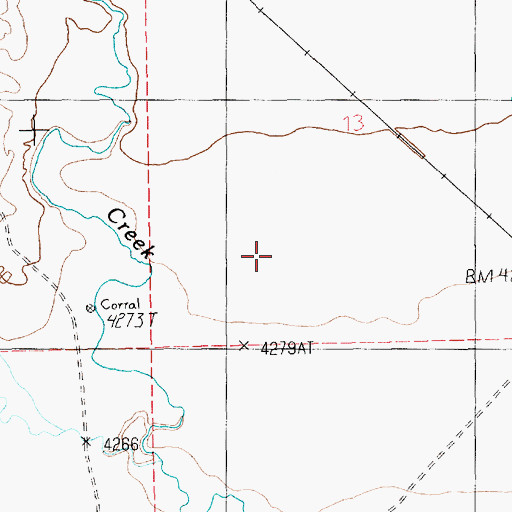 Topographic Map of 09N16E13C___01 Well, MT