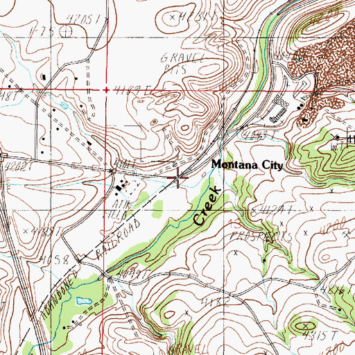 Topographic Map of 09N03W13BDBB01 Well, MT