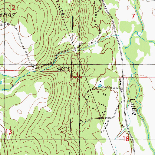 Topographic Map of 09N06W18BBBA01 Well, MT