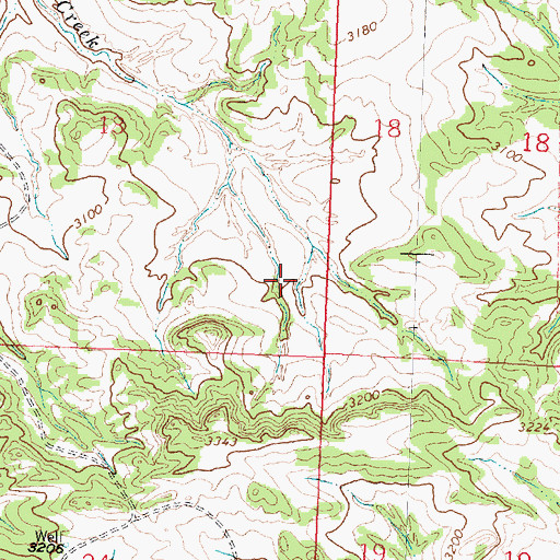 Topographic Map of 09N30E13CCAC01 Well, MT