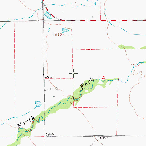 Topographic Map of 09N06E14B___01 Well, MT