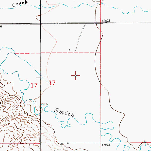 Topographic Map of 09N06E17A___01 Well, MT