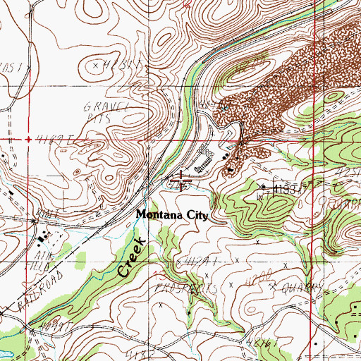 Topographic Map of 09N03W13ABCB01 Well, MT