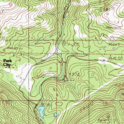 Topographic Map of 09N04W15BBBD01 Well, MT