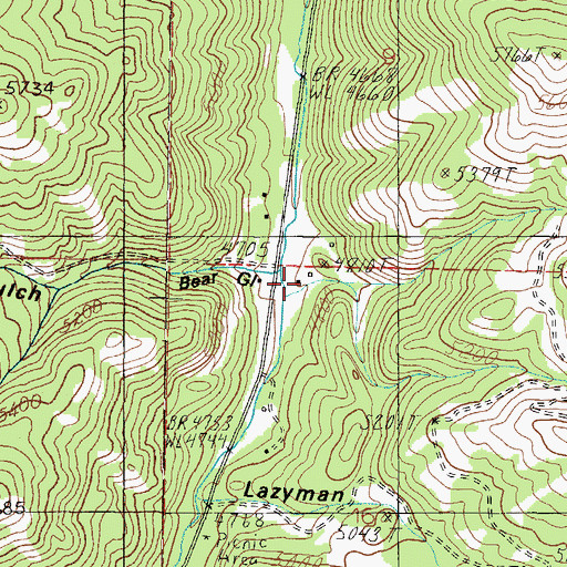 Topographic Map of 09N05W16BABB01 Well, MT