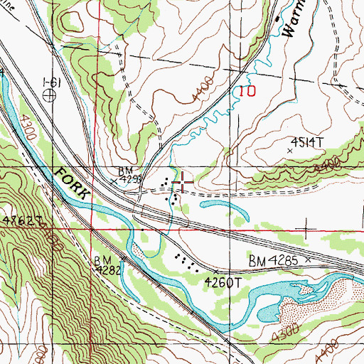 Topographic Map of 09N10W10CDBD01 Well, MT