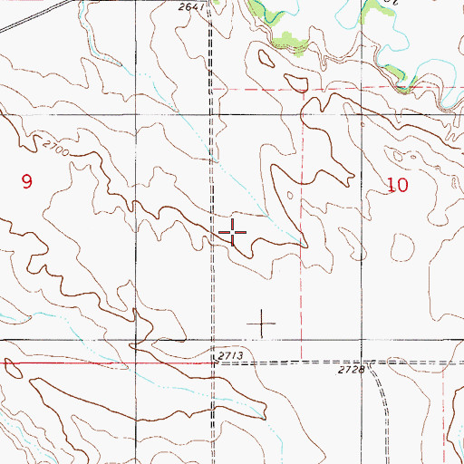Topographic Map of 09N56E03CBAC01 Well, MT