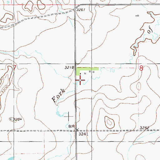 Topographic Map of 09N60E08CBB_01 Well, MT