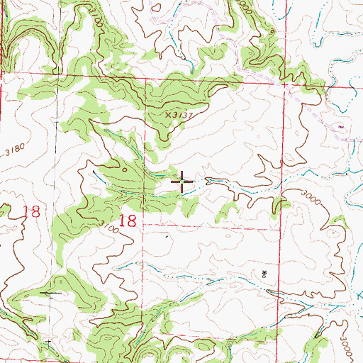 Topographic Map of 09N31E18ACAD01 Well, MT