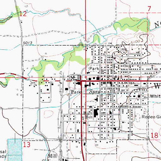 Topographic Map of 09N06E13AAA_01 Well, MT