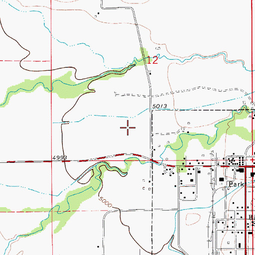 Topographic Map of 09N06E12CA__01 Well, MT