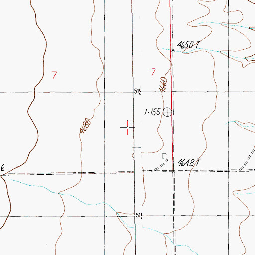 Topographic Map of 09N15E07DDD_01 Well, MT