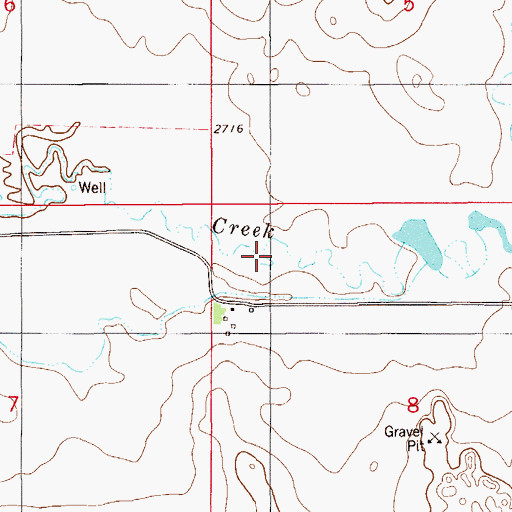 Topographic Map of 09N57E08BB__01 Well, MT