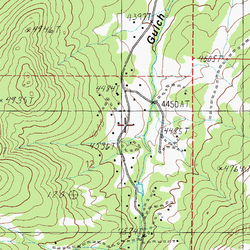 Topographic Map of 09N05W12ACAD01 Well, MT