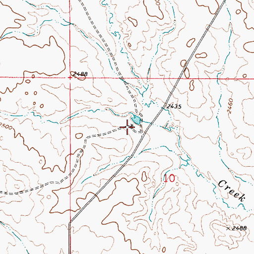 Topographic Map of 09N47E10BACC01 Well, MT