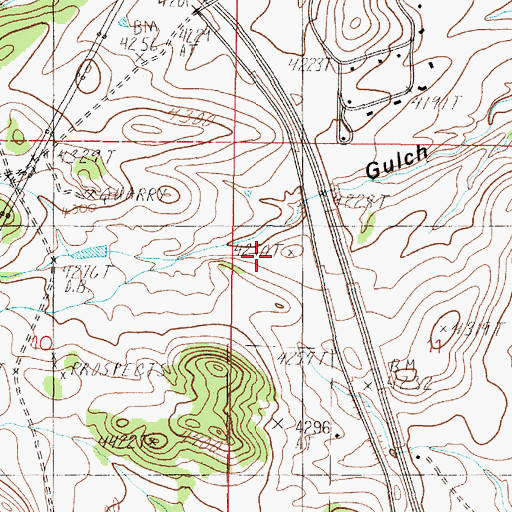 Topographic Map of 09N03W11BCBA01 Well, MT