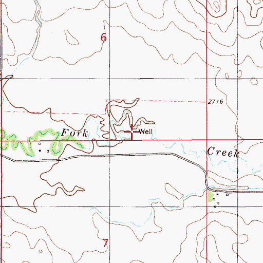 Topographic Map of 09N57E06DCDC01 Well, MT