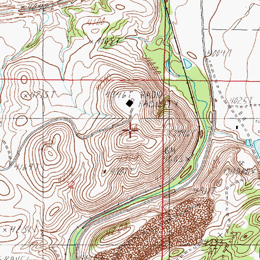 Topographic Map of 09N03W12ADBA01 Well, MT