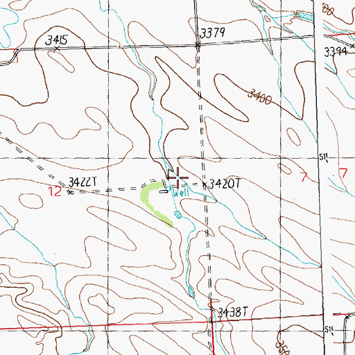 Topographic Map of 09N26E12ADDC01 Well, MT