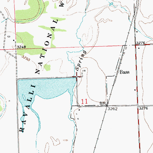 Topographic Map of 09N20W11ABCC01 Well, MT