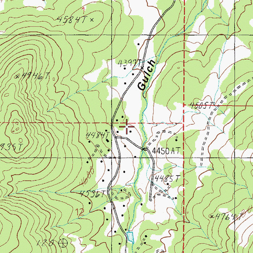 Topographic Map of 09N05W12ABDA01 Well, MT