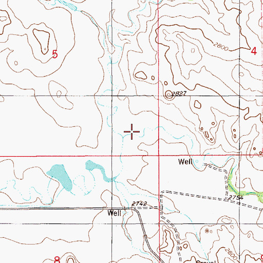 Topographic Map of 09N57E05DD__01 Well, MT