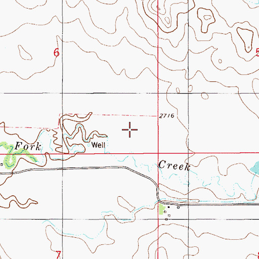 Topographic Map of 09N57E06DD__01 Well, MT