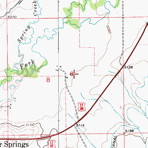 Topographic Map of 09N07E08AC__01 Well, MT
