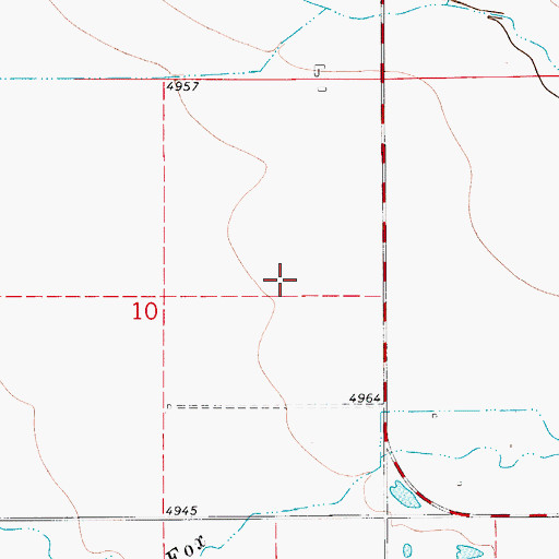 Topographic Map of 09N06E10A___01 Well, MT
