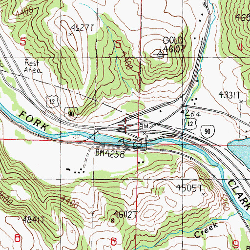 Topographic Map of 09N10W05DDDA01 Well, MT