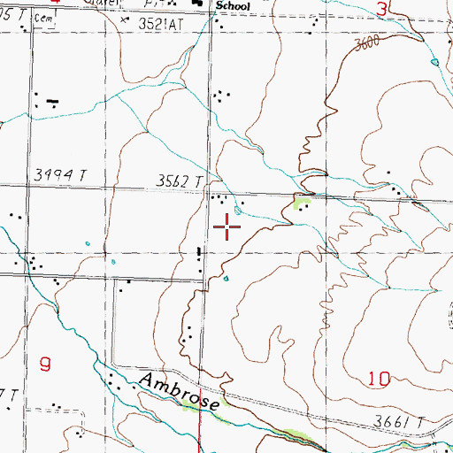 Topographic Map of 09N19W10BB__01 Well, MT