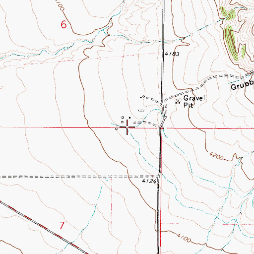 Topographic Map of 09N02E06DD__01 Well, MT