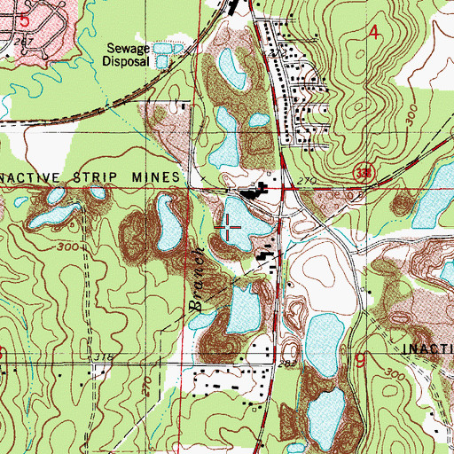 Topographic Map of Dollar Mine, AR