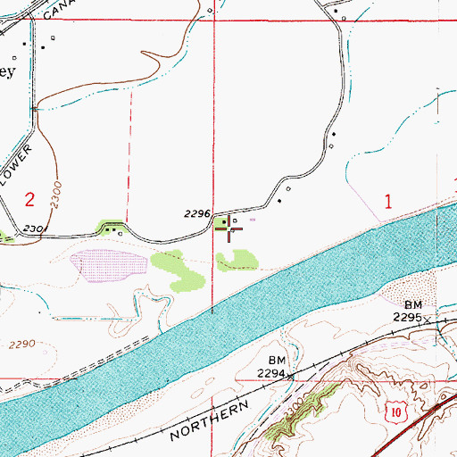 Topographic Map of 09N48E01CBCD01 Well, MT