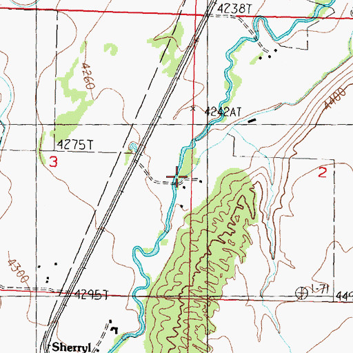 Topographic Map of 09N13W02CBBC01 Well, MT