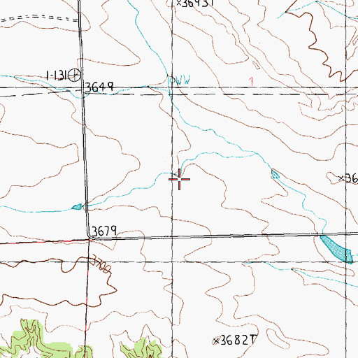 Topographic Map of 09N25E01BCD_01 Well, MT