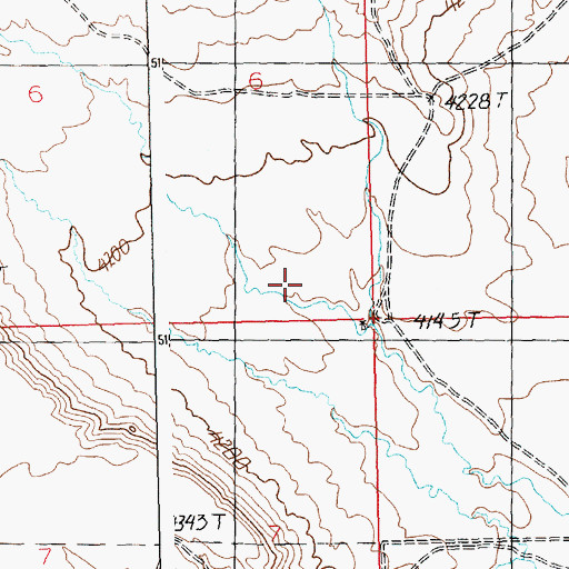 Topographic Map of 09N21E07AAAA01 Well, MT