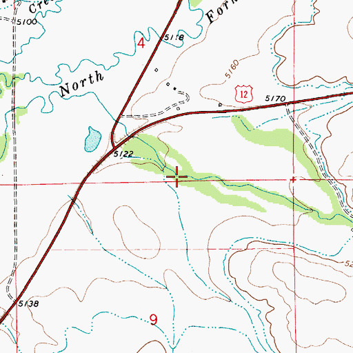 Topographic Map of 09N07E04DC__01 Well, MT