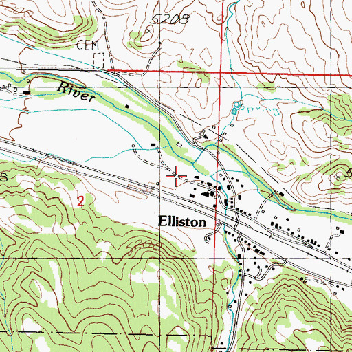 Topographic Map of 09N07W02ADDB01 Well, MT