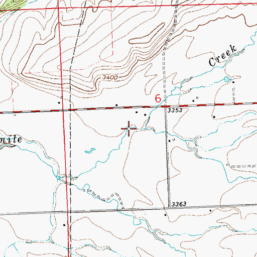 Topographic Map of 09N19W06CA__01 Well, MT