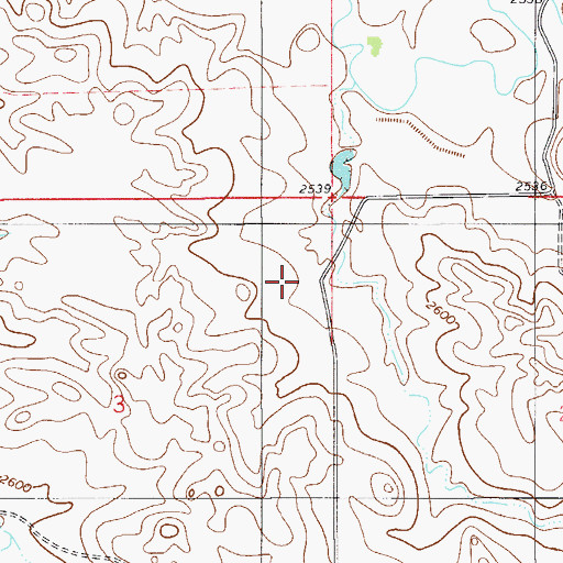 Topographic Map of 09N55E03AADC01 Well, MT