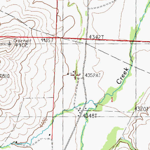Topographic Map of 09N11W01BCAC01 Well, MT
